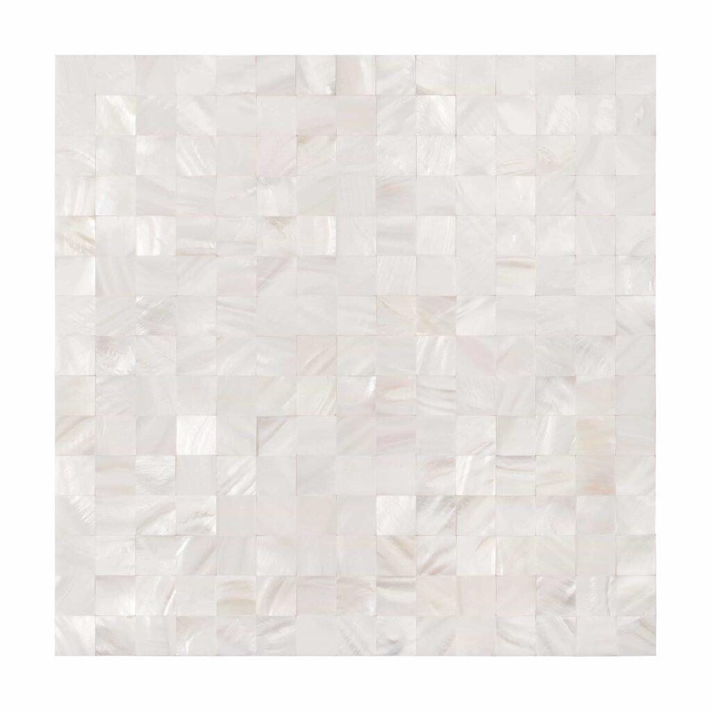 Mosaikfliesen aus Perlmutt – Weiß
