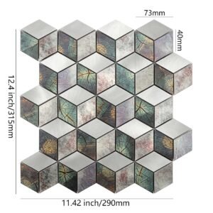 Piastrelle a mosaico in alluminio – a cubi, a motivi geometrici, 3D, per pareti
