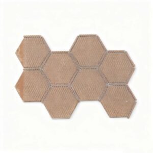 Mosaikfliesen aus Aluminium – Blau / Bronzefarben, Sechsecke, für Wände