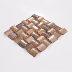 Mosaikfliesen – Kupferfarben, 3D-Struktur, für Wände – BJ-482161E63651