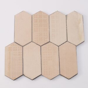 Mosaïque – bleu, format oblong, format allongé, biseauté, effet miroir, pour mur
