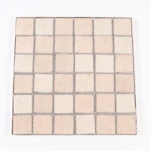 Metallmosaikfliesen – Roségold, Quadrate, 3D-Struktur