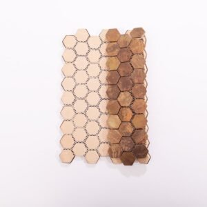Mosaikfliesen – Kupferfarben / Braun, Sechsecke, für Wände