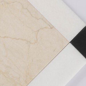 Marmormosaikfliesen – Weiß / Schwarz / Beige, Quadrate, für Böden