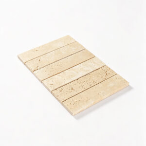 Piastrelle a mosaico in travertino – beige, lineare, per pavimenti
