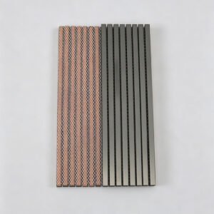 Metallmosaikfliesen – Schwarz, Streifen, für Fliesenspiegel