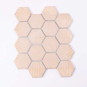 Azulejo hexagonal de alumínio preto e cinza para paredes e backsplashes de cozinha e banheiro