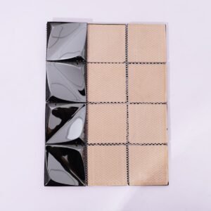 Mosaico quadrado 3D de aço inoxidável preto com acabamento espelhado