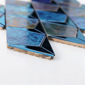 Blauwe ruitvormige aluminium mozaïektegel van roestvrij staal