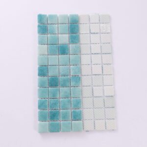Glasmosaikfliesen – Grün / Blau, Recyclingglas, für Pools