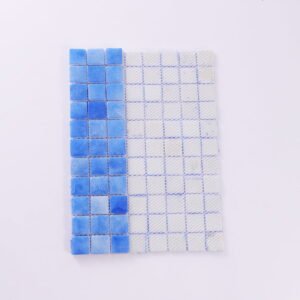 Glasmosaikfliesen – Blau, Quadrate, Recyclingglas, für Pools – BJ-F983E5750757