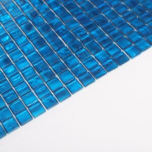Glasmosaikfliesen – Blau, Quadrate, für Wände