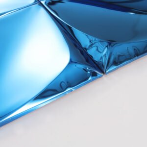 Piastrelle a mosaico in acciaio inossidabile – blu, a specchio, per pareti
