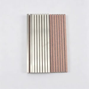 Mosaico de acero inoxidable – plateado, lineal, formato alargado, para ducha