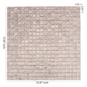 Piastrelle a mosaico in vetro – argentato, quadrato, con lamina argentata, per pareti – BJ-020F9C7A3A1F