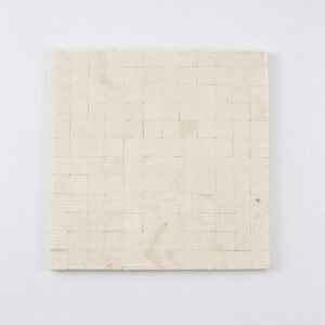 Mosaïque en pierre naturelle – crème, carré, 3D, pour mur