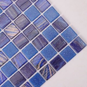 Piastrelle a mosaico in vetro – blu scuro / blu, per piscina