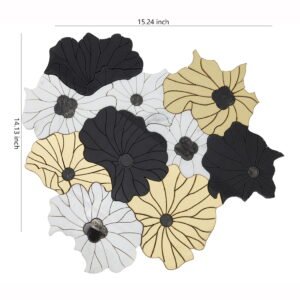 Marmo e Ottone Waterjet floreale piastrella con vetro Decorare mosaico artistico