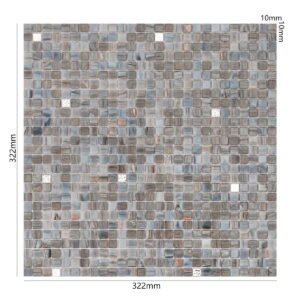 Mosaico de vidrio – gris, formato mini