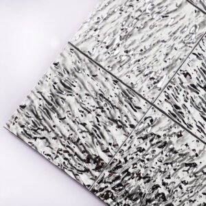 Mosaikfliesen aus Edelstahl – Wellenmuster, 3D-Struktur