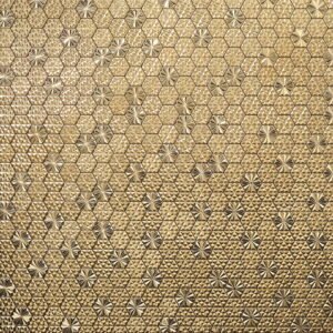 Mosaikfliesen aus Edelstahl – Goldfarben, Sechsecke, 3D-Struktur, für Wände – BJ-09C4A9812FF9