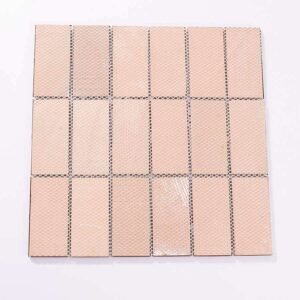 Mosaikfliesen aus Edelstahl – Goldfarben, Rechtecke, 48X98, 3D-Struktur, für Fliesenspiegel