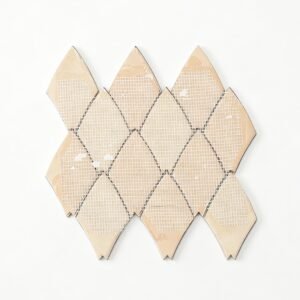 Mosaikfliesen aus Aluminium – Grün / Goldfarben, für Wände – BJ-A7AC74B4484A