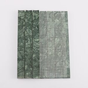 Mosaico de mármol – verde, lineal, acanalado, para pared