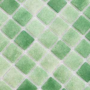 Mosaico de vidrio – verde, cuadrado, reciclado, para salpicadero