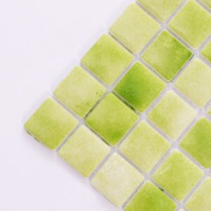 Piastrelle a mosaico in vetro – verde, quadrato, in vetro riciclato, per piscina