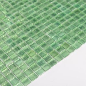Piastrelle a mosaico in vetro – verde, quadrato, per doccia – BJ-9D11C4116493
