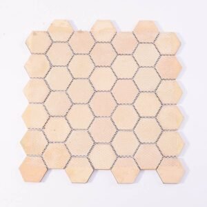 Mosaikfliesen aus Aluminium – Blau / Silberfarben, Sechsecke, für Wände