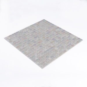 Glasmosaikfliesen – Grau, Quadrate, irisierend, für Pools