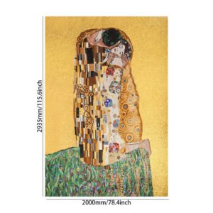 Panneau mural en mosaïque – doré, en verre, fait main