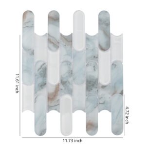 Mosaïque en verre – bleu clair, pour douche
