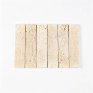 Piastrelle a mosaico in travertino – beige, lineare, per pavimenti