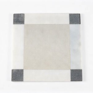 Marmormosaikfliesen – Weiß / Schwarz / Beige, Quadrate, für Böden