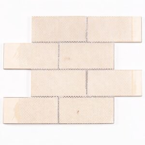 Piastrelle a mosaico in acciaio inossidabile – argentato, formato metro, 3×6, spazzolato, per pareti