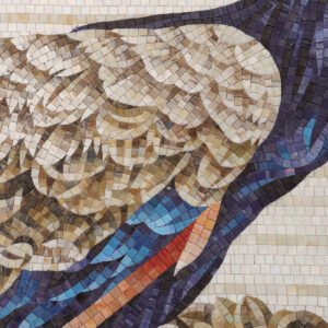 Handgefertigtes Glasmosaikbild – Pfau für Akzentwände
