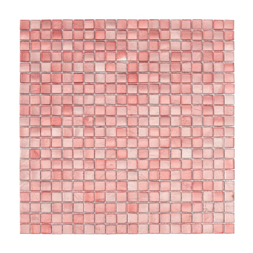 Glasmosaikfliesen – Rosa, Quadrate, für Wände