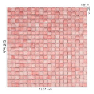 Glasmosaikfliesen – Rosa, Quadrate, für Wände