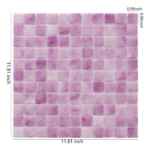 Piastrelle a mosaico in vetro – viola, in vetro riciclato