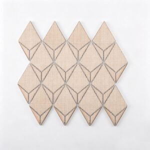 Mosaïque en acier inoxydable – en losange, pour mur