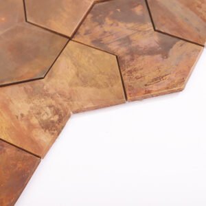 Mosaïque en métal – cuivre, 3D, pour mur