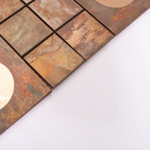 Piastrelle a mosaico in acciaio inossidabile – rame, quadrato