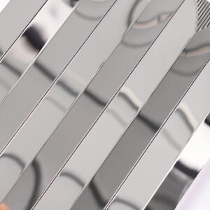 Mosaico de acero inoxidable – plateado, efecto espejo — BJ-50423154487E