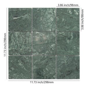 Piastrelle a mosaico in marmo – Verde, verde, quadrato, grande formato, per pavimenti