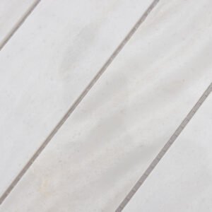 Piastrelle a mosaico in marmo – bianco, lineare, per doccia