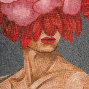 Manifattura floreale incastro del mosaico di vetro per la decorazione della parete