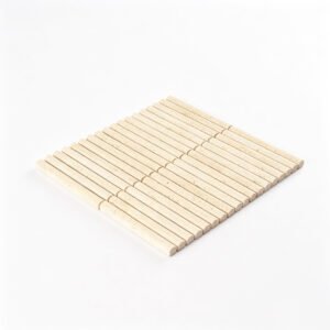 Piastrelle a mosaico in travertino – beige, formato mini, scanalato, per pareti